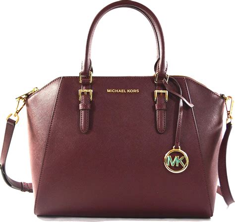 michael kors ciara top zip large satchel|Ciara Large Saffiano Leather Satchel .